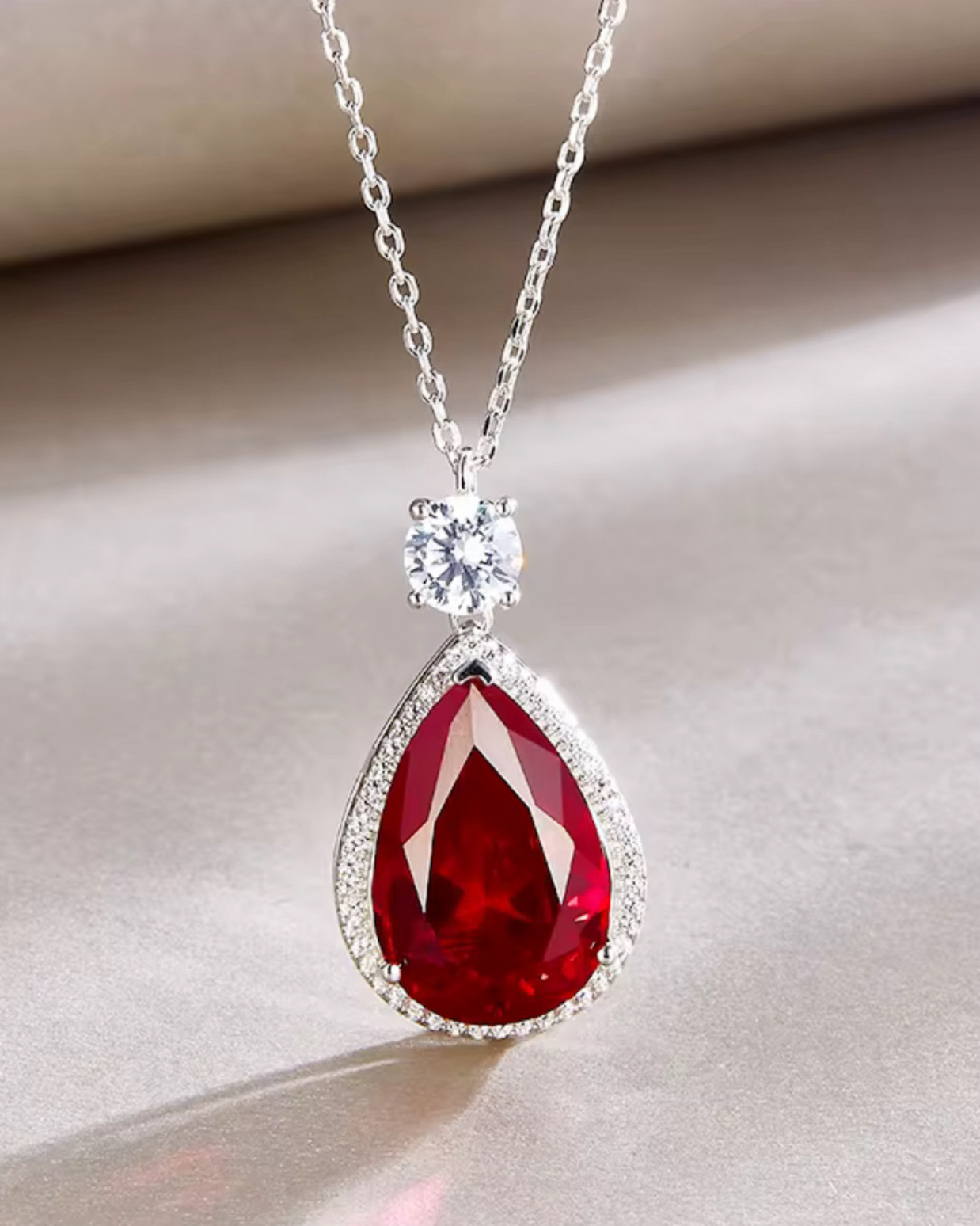 שרשרת אבן חן רובי