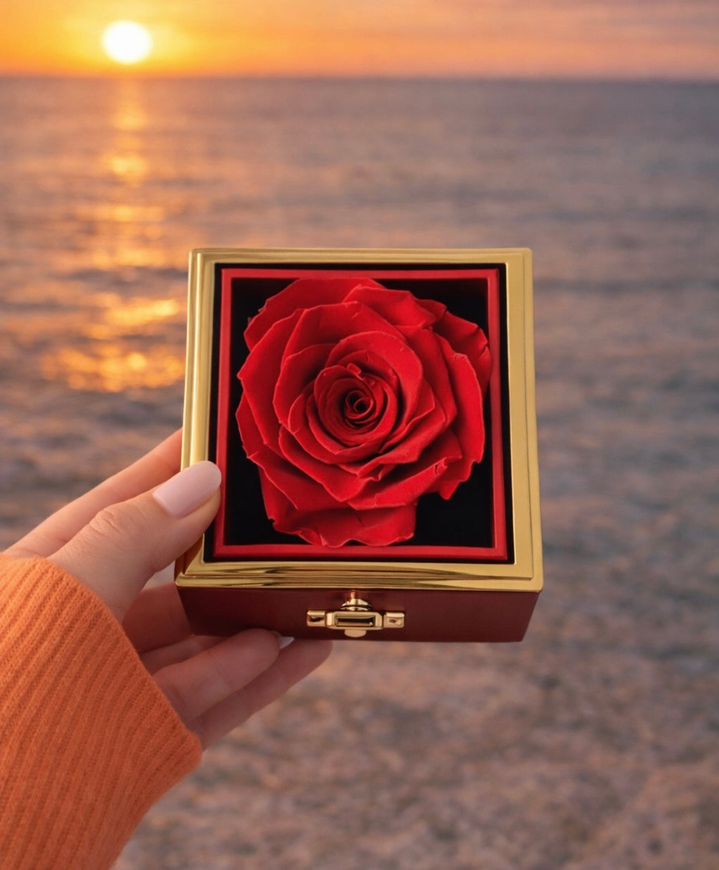 קופסת מתנה יוקרתית עם ורד🎁