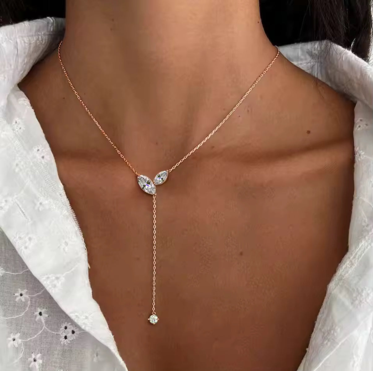 Luna Drop שרשרת יהלום