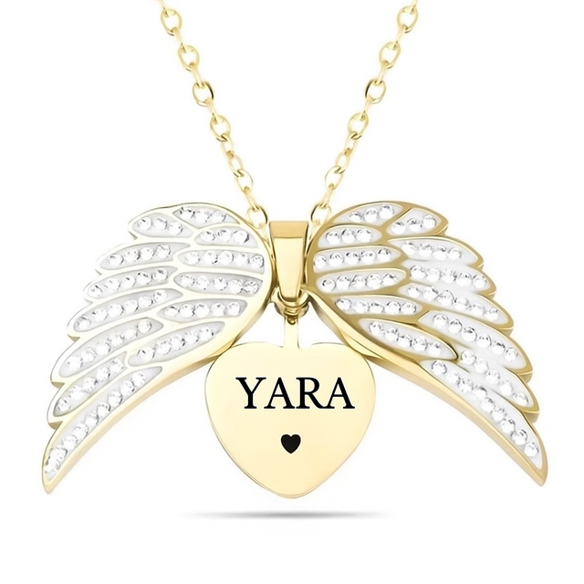 שרשרת לב כנפי מלאך