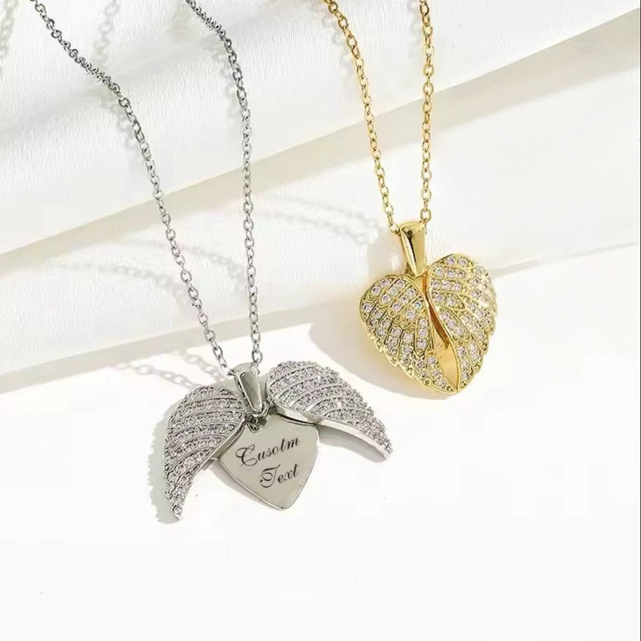 שרשרת לב כנפי מלאך