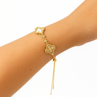 צמיד פרחים מושבץ