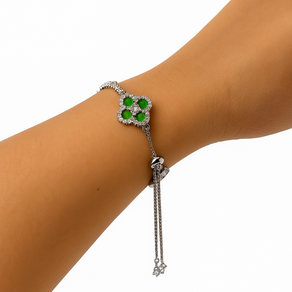 צמיד פרחים מושבץ