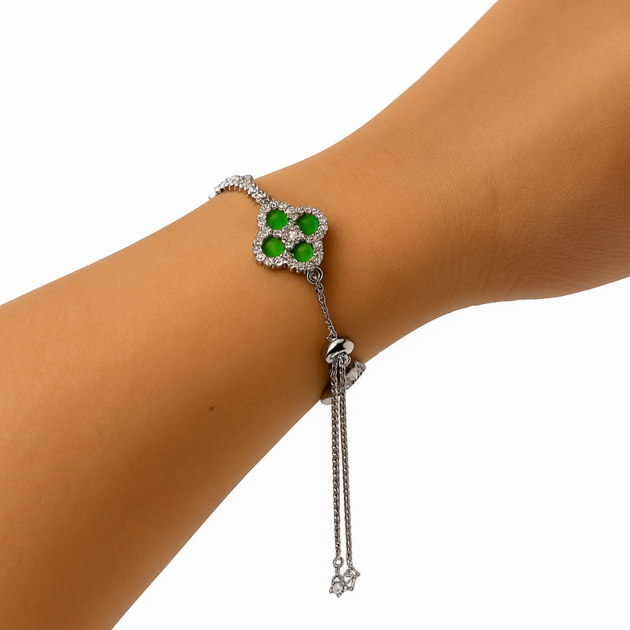 צמיד פרחים מושבץ