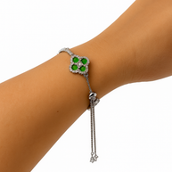 צמיד פרחים מושבץ