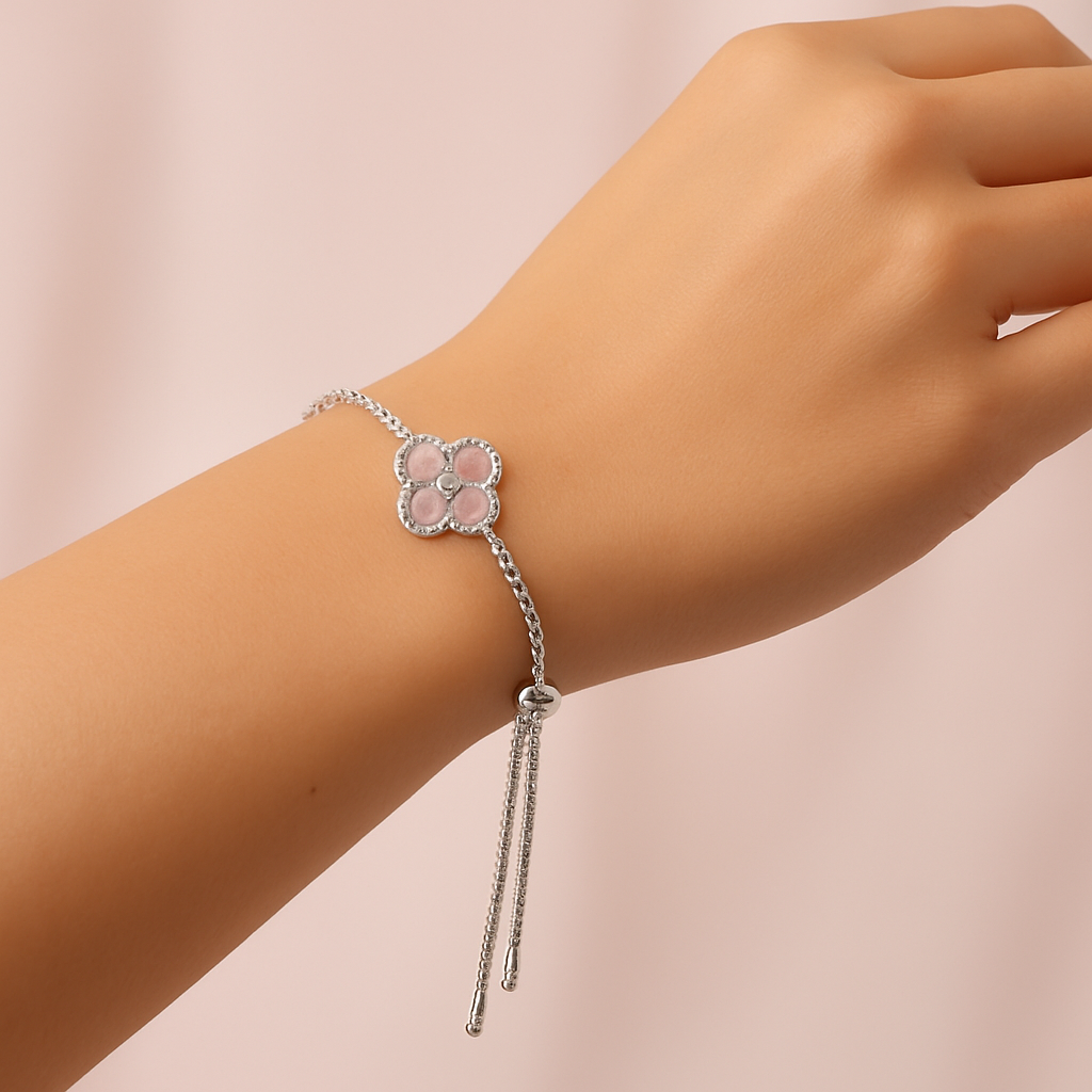 צמיד פרחים מושבץ