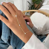 צמיד עדין עם חיבור טבעתי ליד