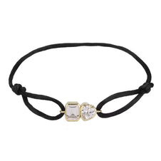 צמיד חוט וקריסטל