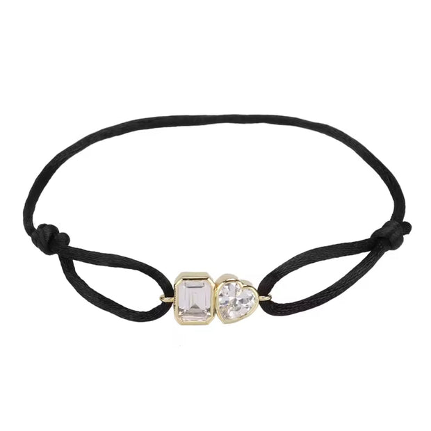 צמיד חוט וקריסטל