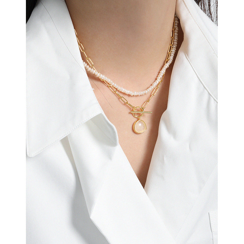 שרשרת קריסטל עגולה