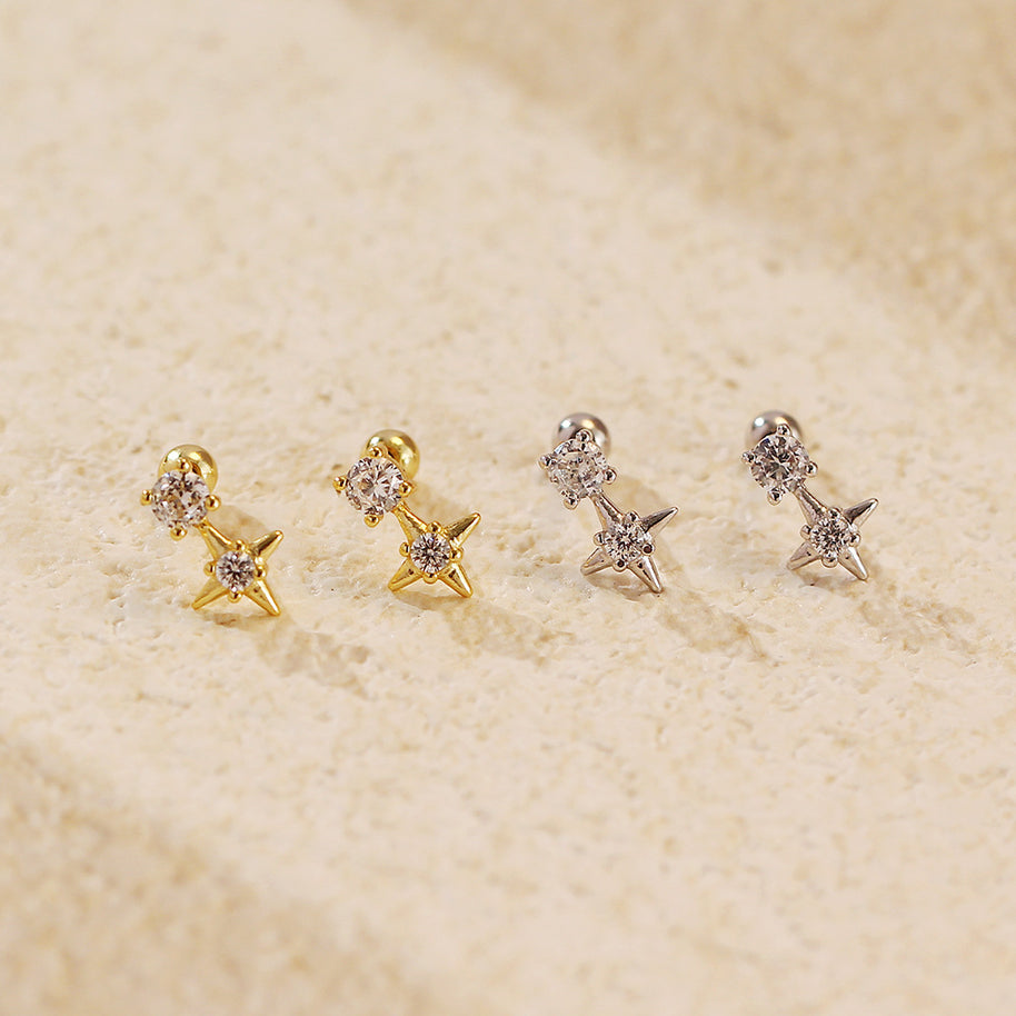 עגילי כוכב זוהר