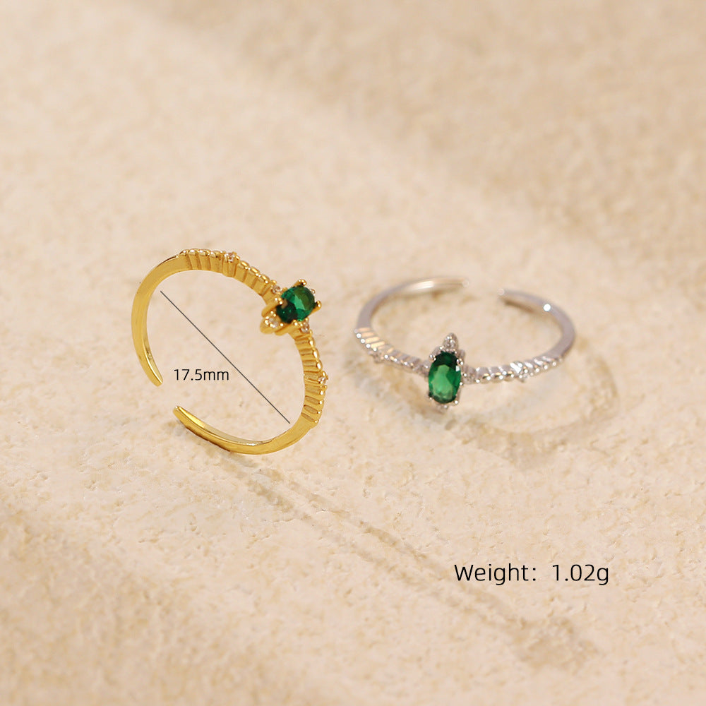 טבעת אבן ירוק