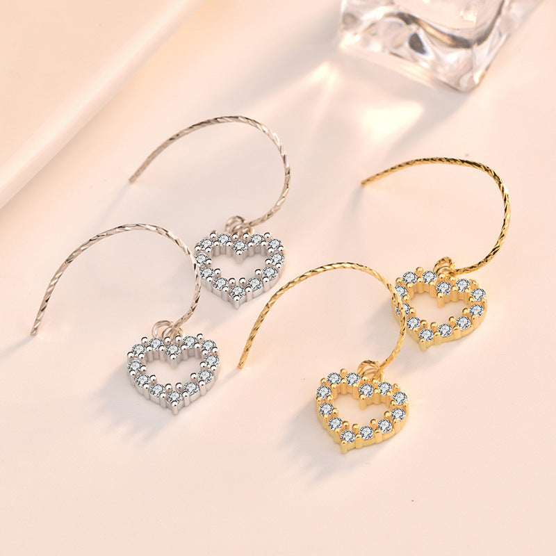 עגילי לב זוהר