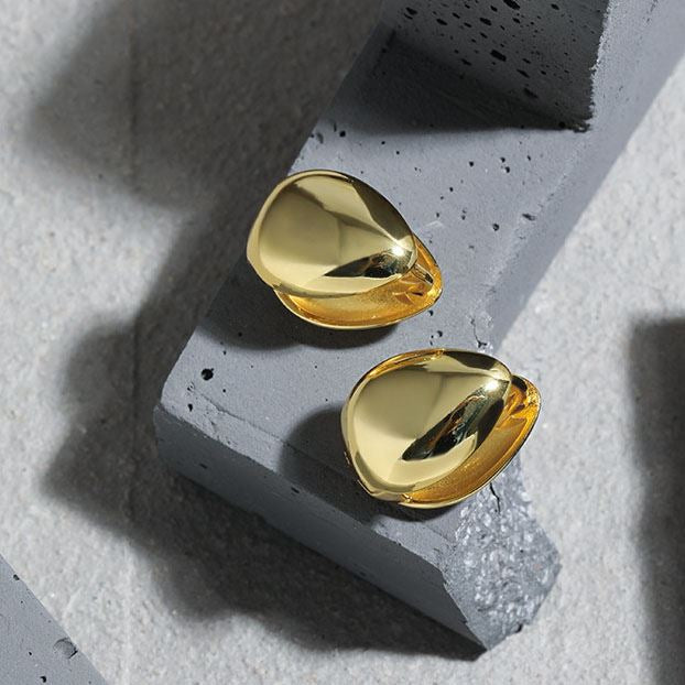 עגילי טיפת זהב