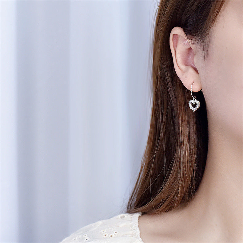 עגילי לב זוהר