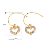 עגילי לב זוהר