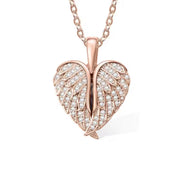 שרשרת לב כנפי מלאך