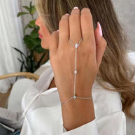 צמיד עדין עם חיבור טבעתי ליד