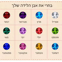 שרשרת שם ואבן לידה